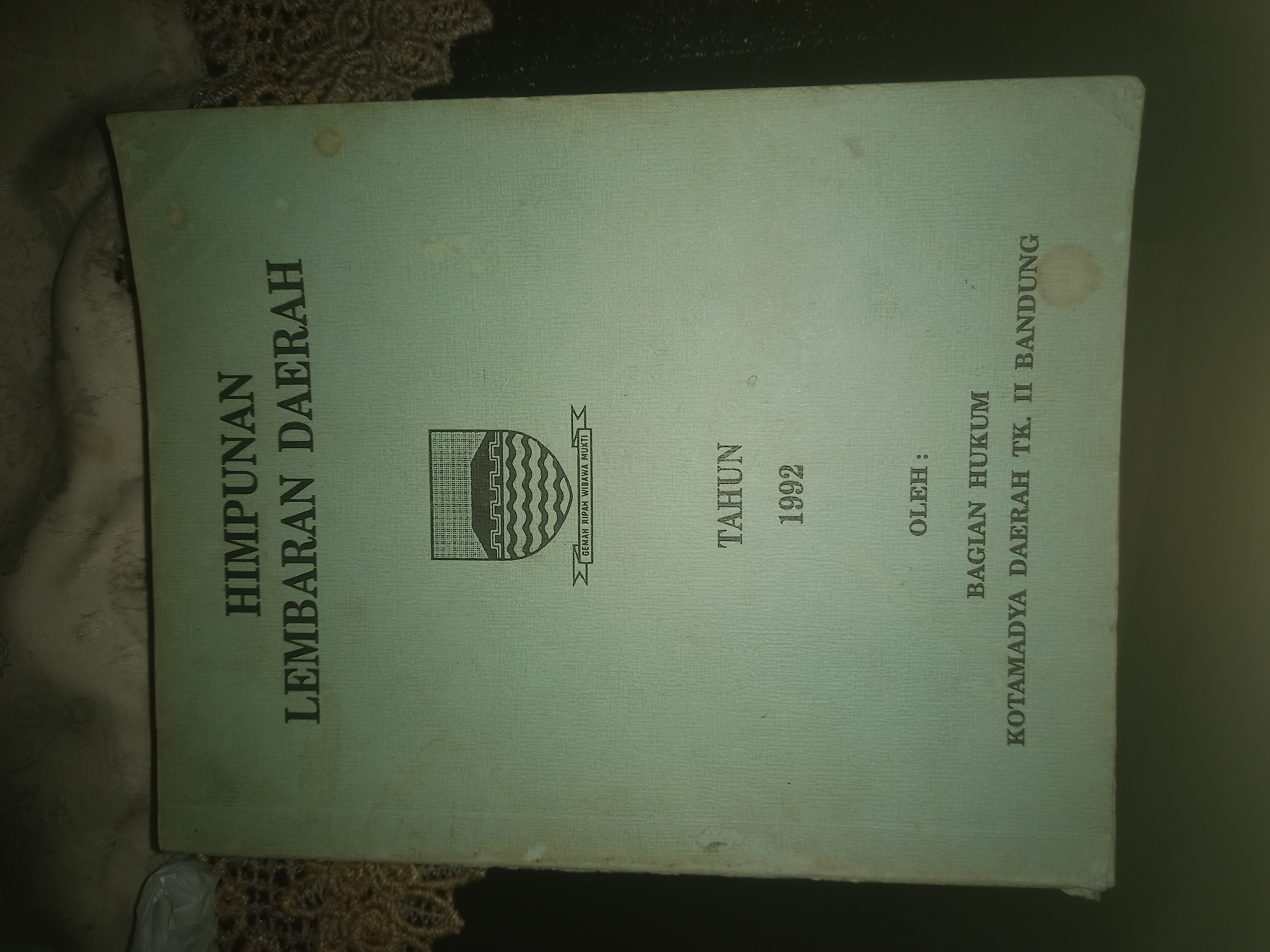 Cover Himpunan Lembaran Daerah Tahun 1992