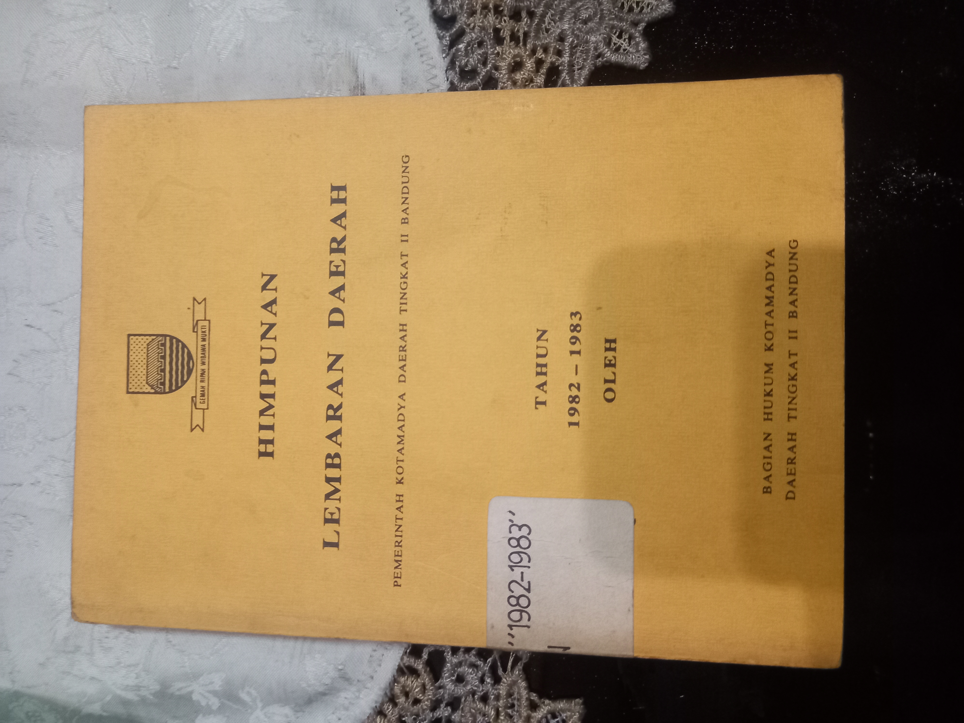 Cover Himpunan Lembaran Daerah Tahun 1982-1983