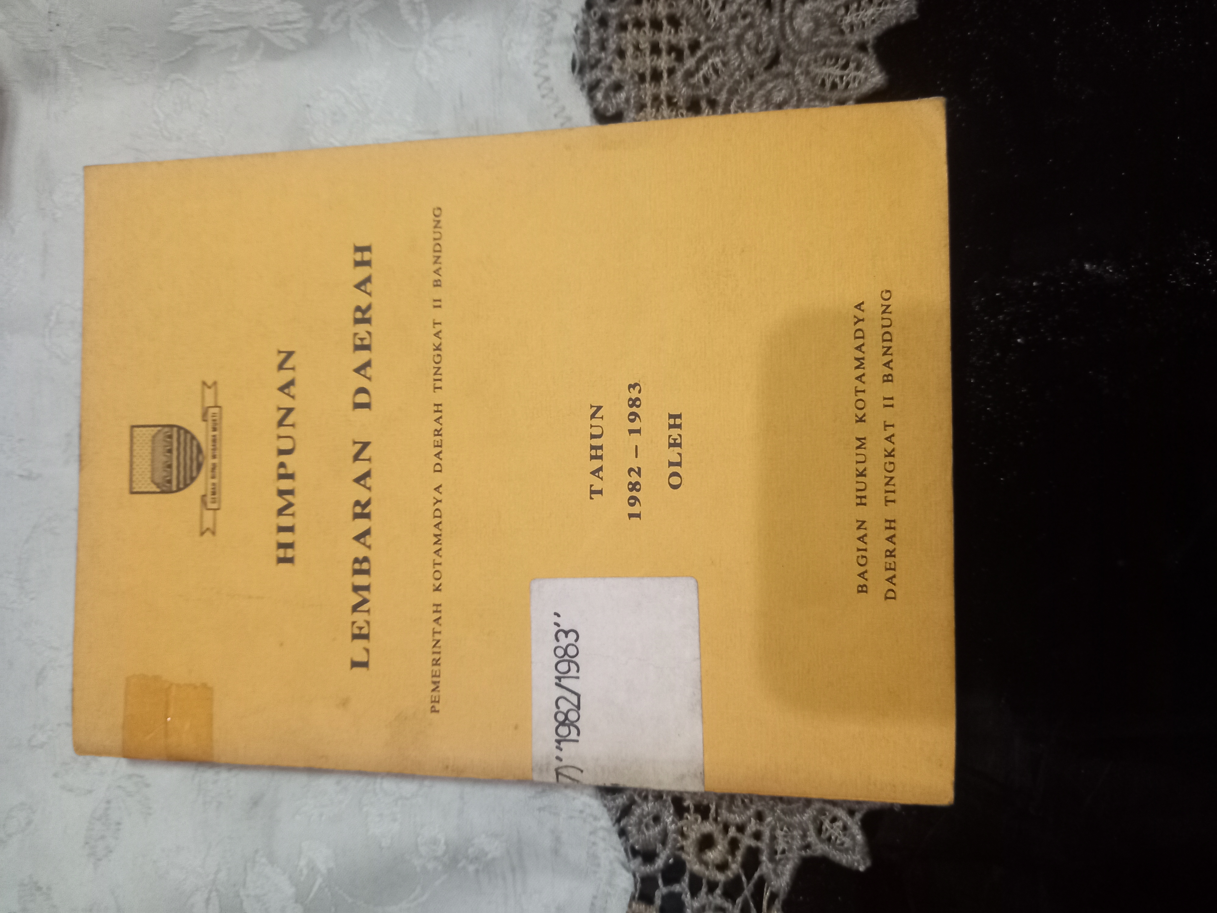 Cover Himpunan Lembaran Daerah Tahun 1982-1983