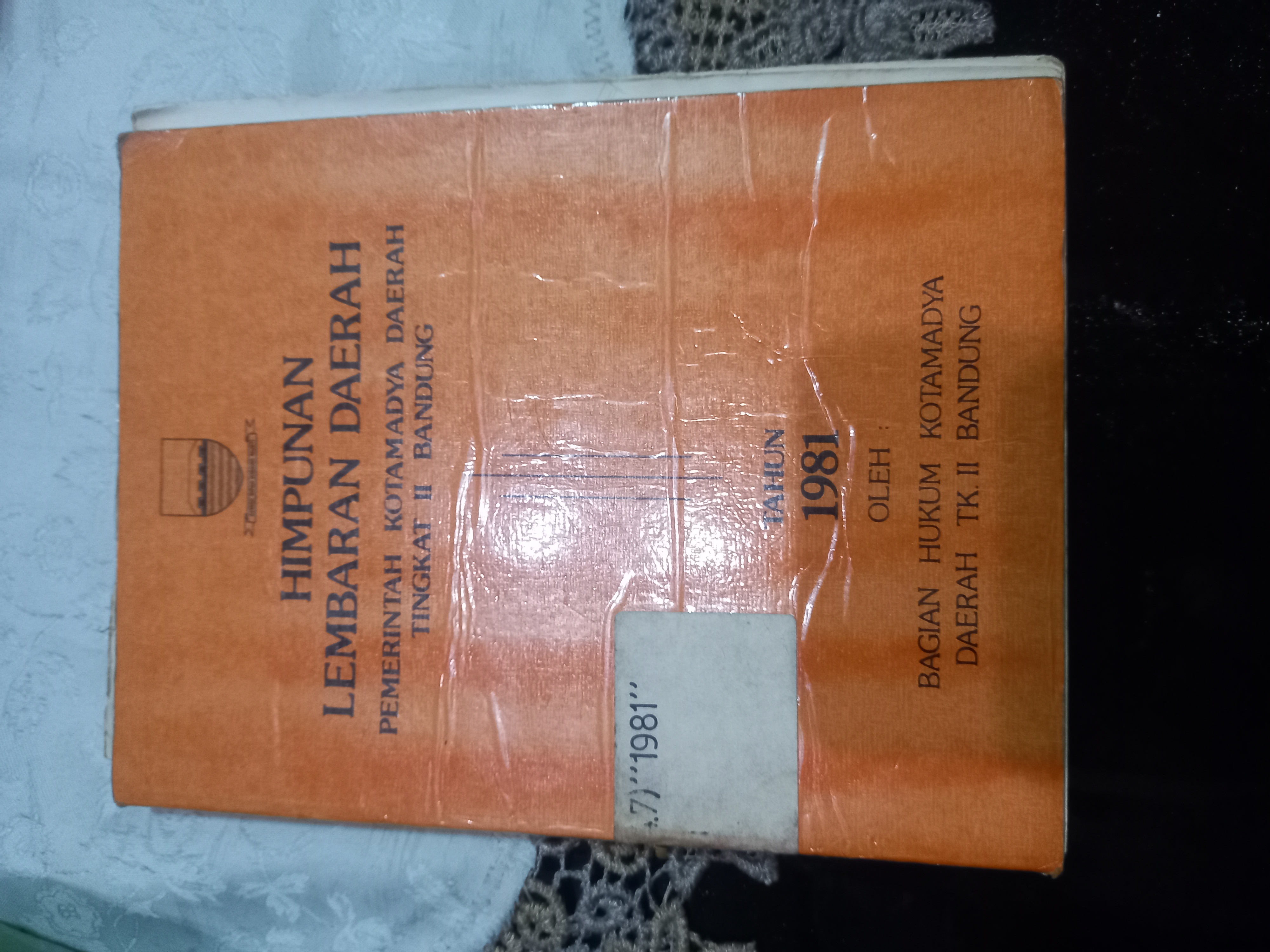 Cover Himpunan Lembaran Daerah Tahun 1981