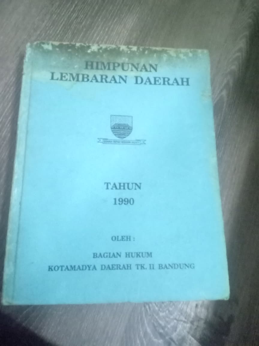Cover Himpunan Lembaran Daerah Tahun 1990