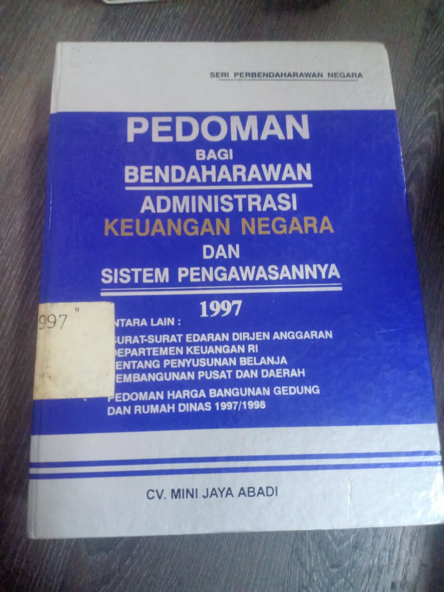 Cover Pedmoan Bagi Bendaharawan Administrasi Keuangan Negara Dan Sistem  Pengawasanya