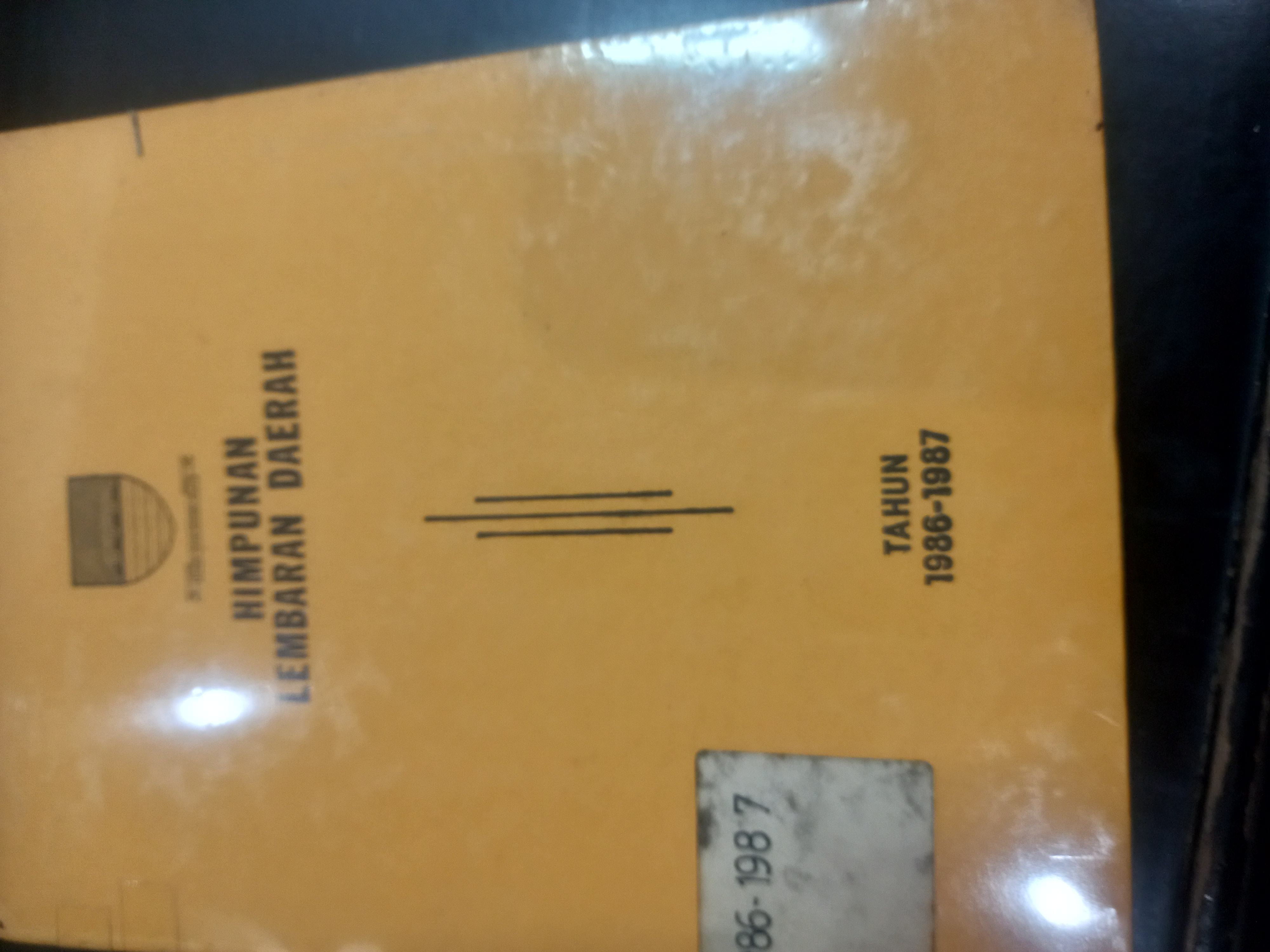 Cover Himpunan Lembaran Daerah Tahun 1986-1987
