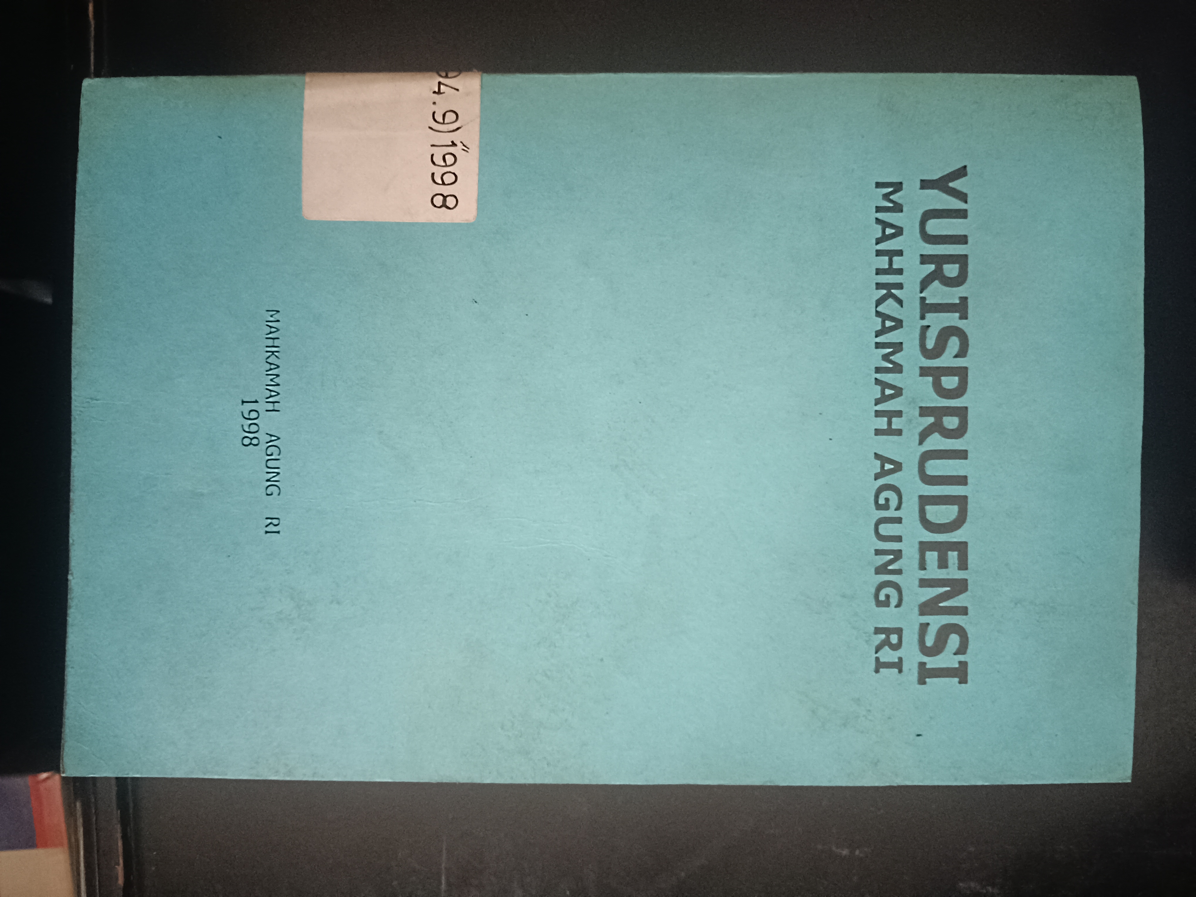 Cover Yurisprudensi  Mahkamah Agung RI