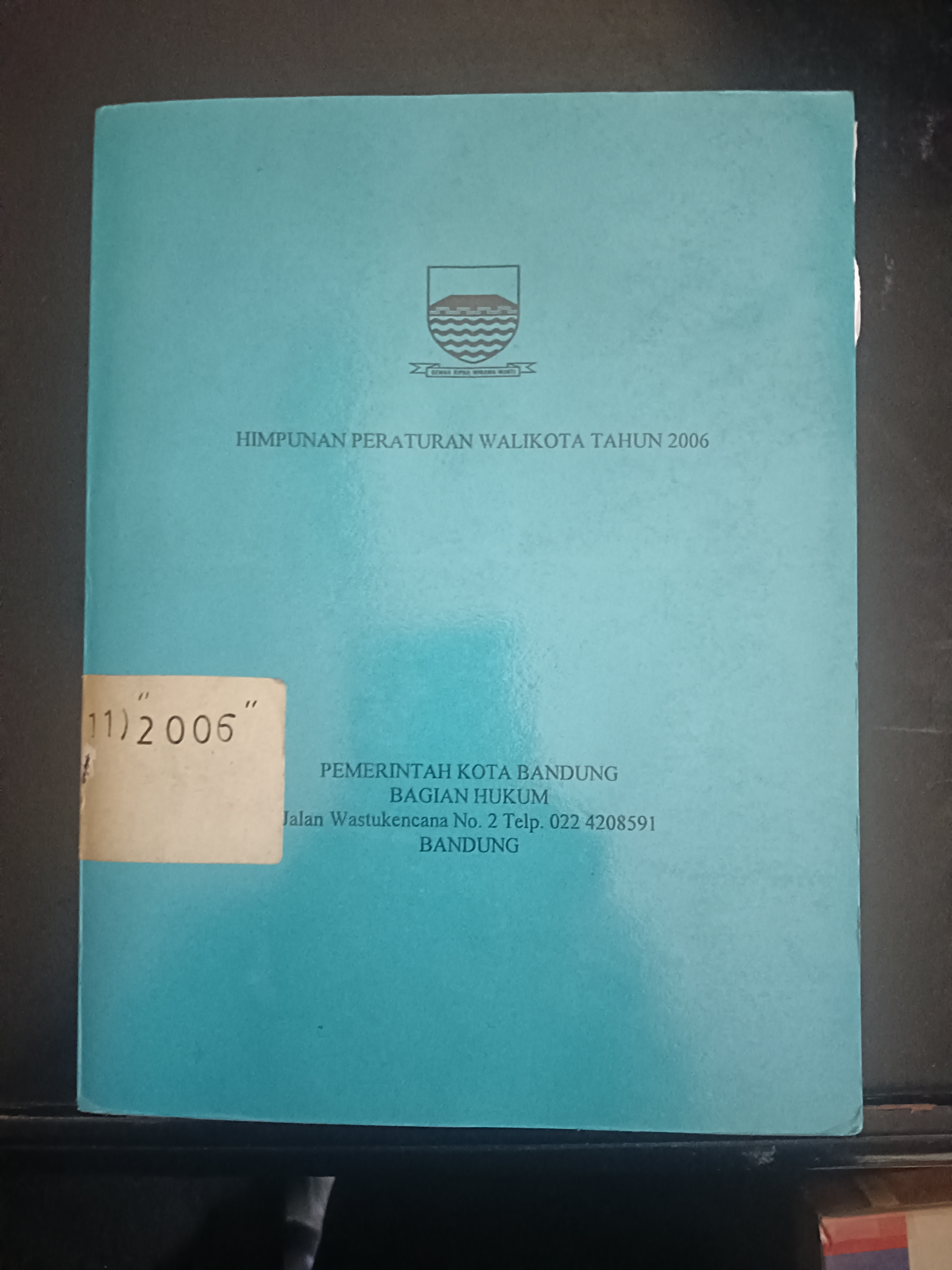 Cover Himpunan Peraturan Walikota Tuhan 2006