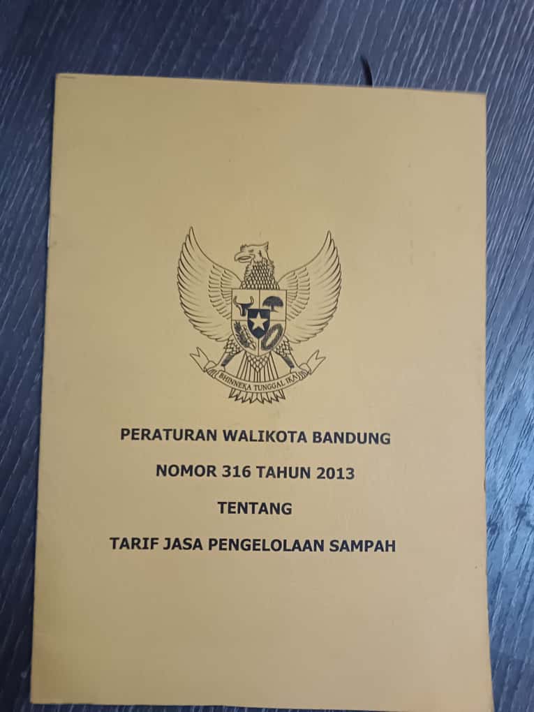 Cover Peraturan Walikota Bandung Nomor 316 Tahun 2013 Tentang Tarif Jasa Pengelolaan Sampah