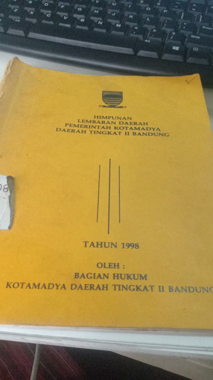Cover Himpunan Lembaran Daerah Pemerintah Kotamadya Daerah Tingkat II Bandung