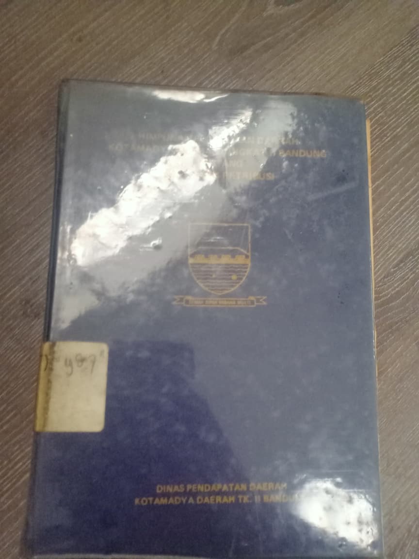 Cover Himpunan Peraturan Daerah Kotamadya Daerah Tingkat II Bandung Tentang Pajak Dan Retribusi
