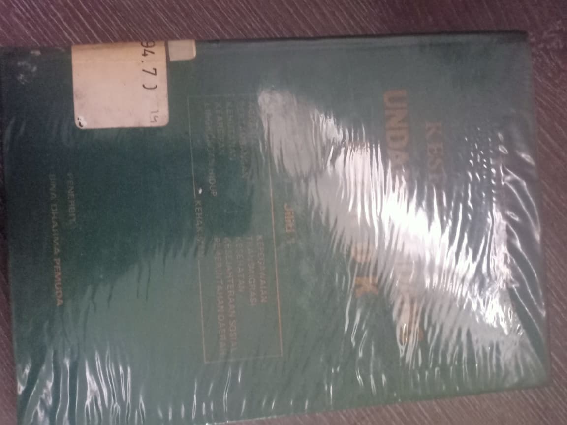 Cover Kesebelasan Undang-undang Pokok Jilid 1