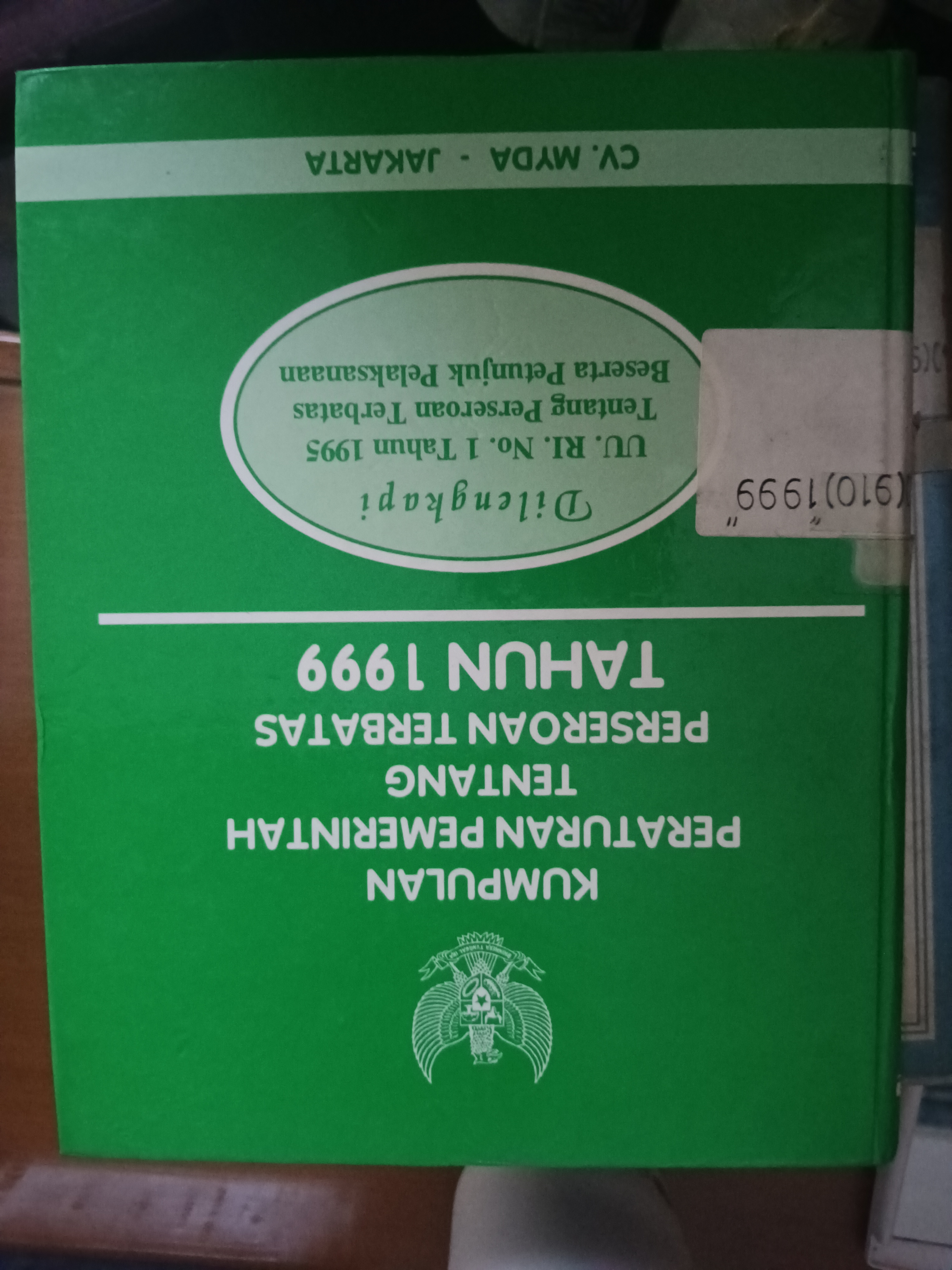 Cover Kumpulan Peraturan Pemerintah Tentang Perseroan Terbatas Tahun 1999