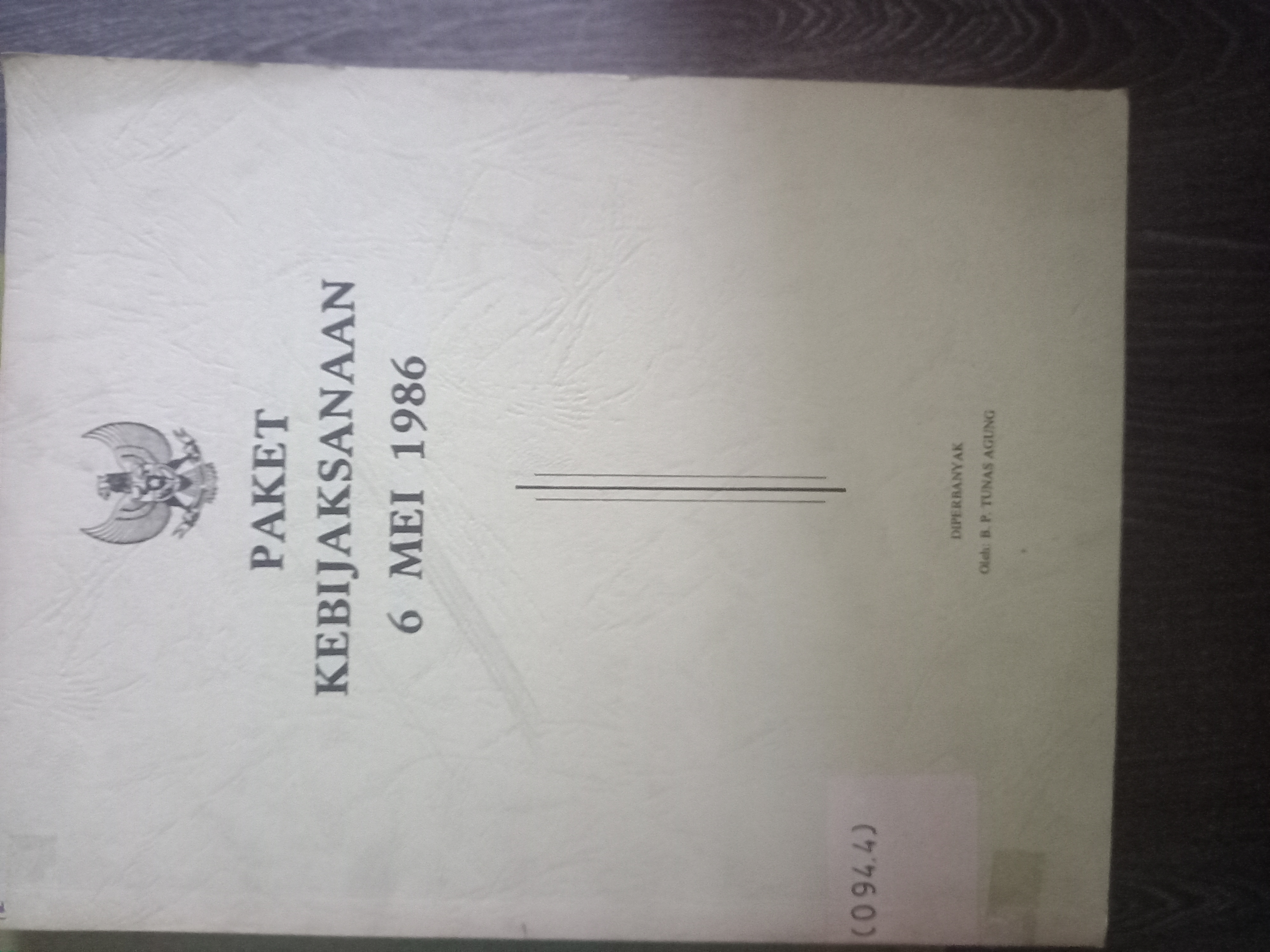 Cover Paket Kebijakan 6 Mei 1986