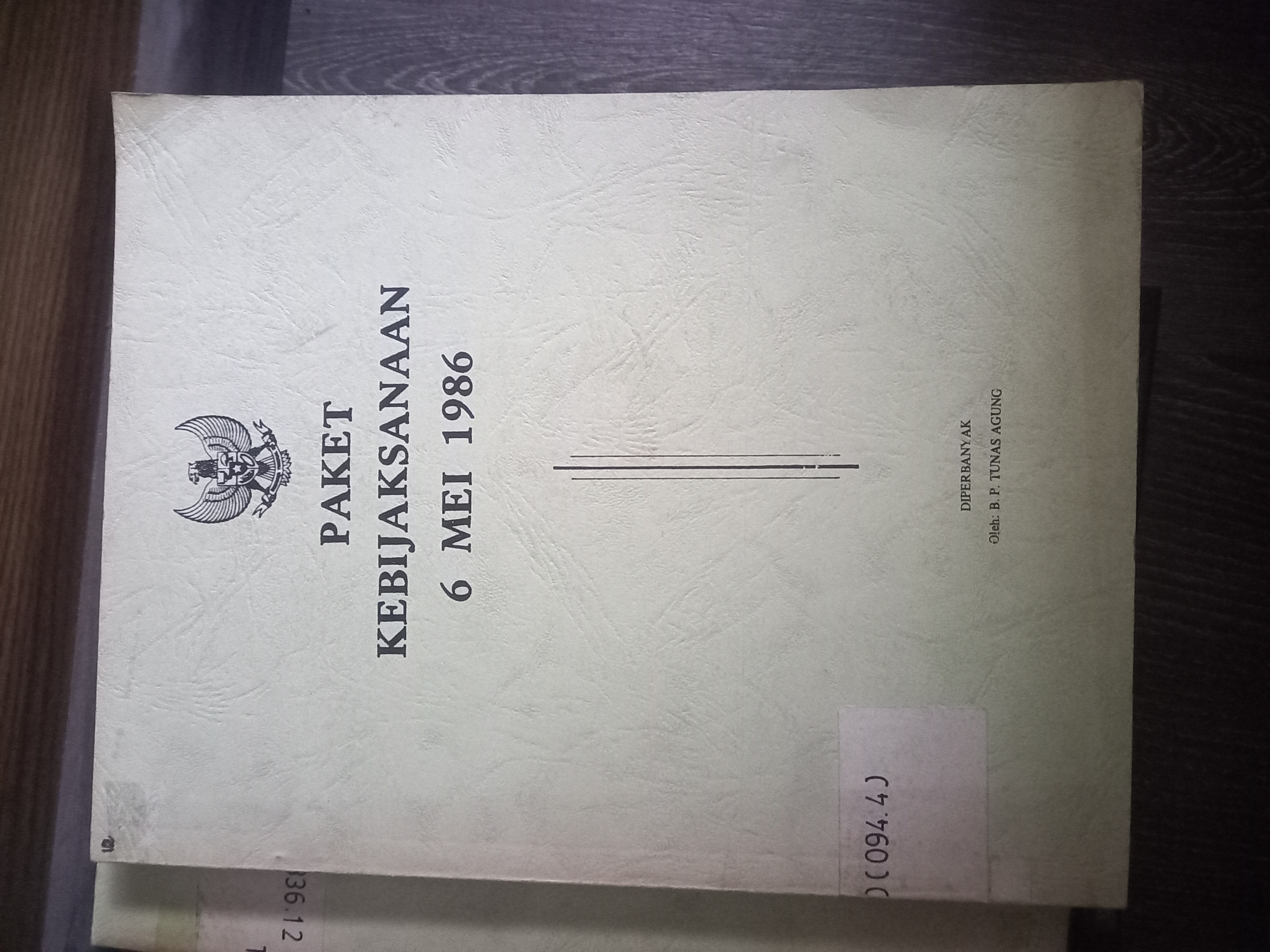 Cover Paket Kebijakan 6 Mei 1986