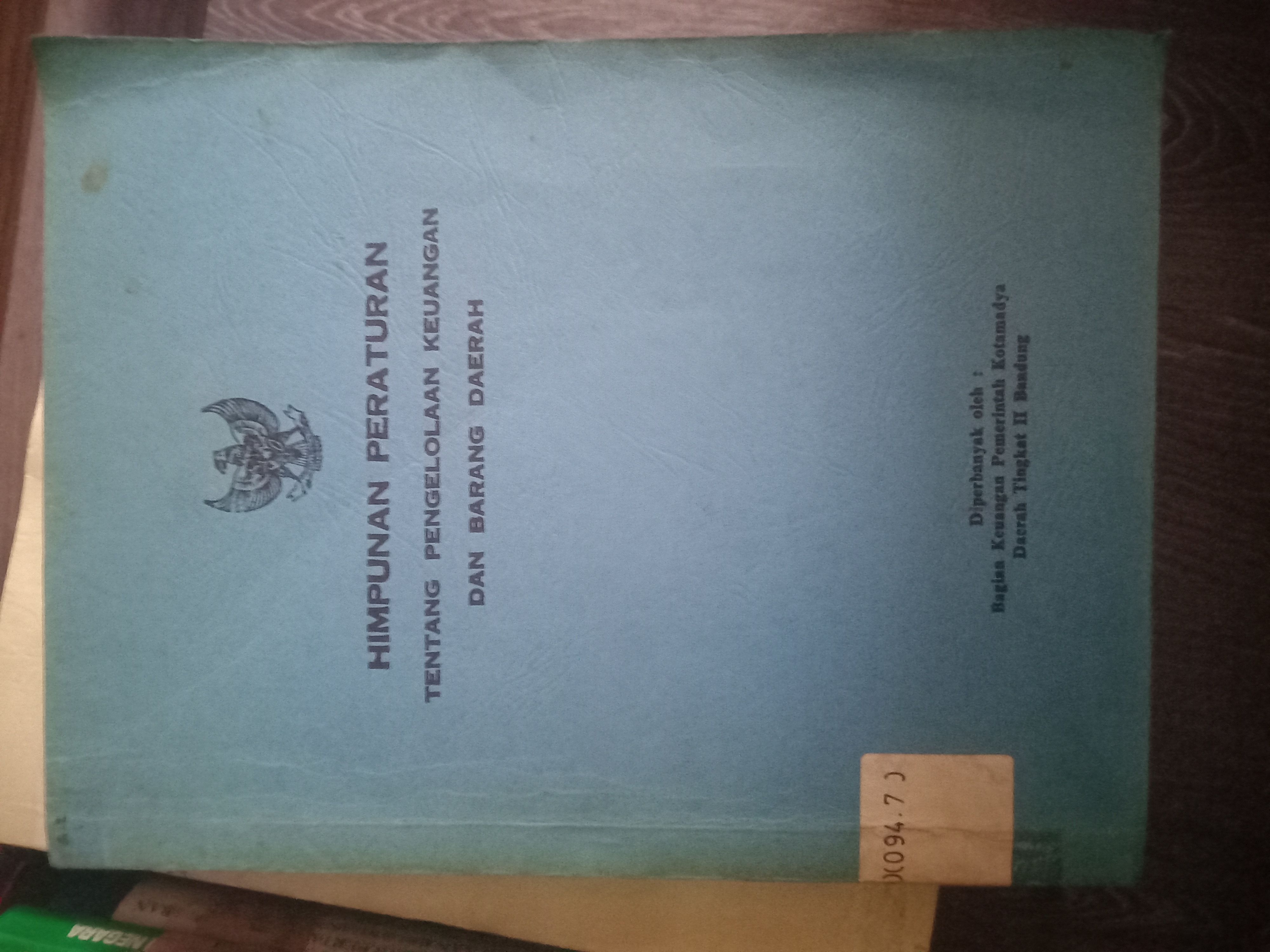 Cover Himpunan Peraturan Tentang Pengelolaan Keuangan Dan Barang Daerah