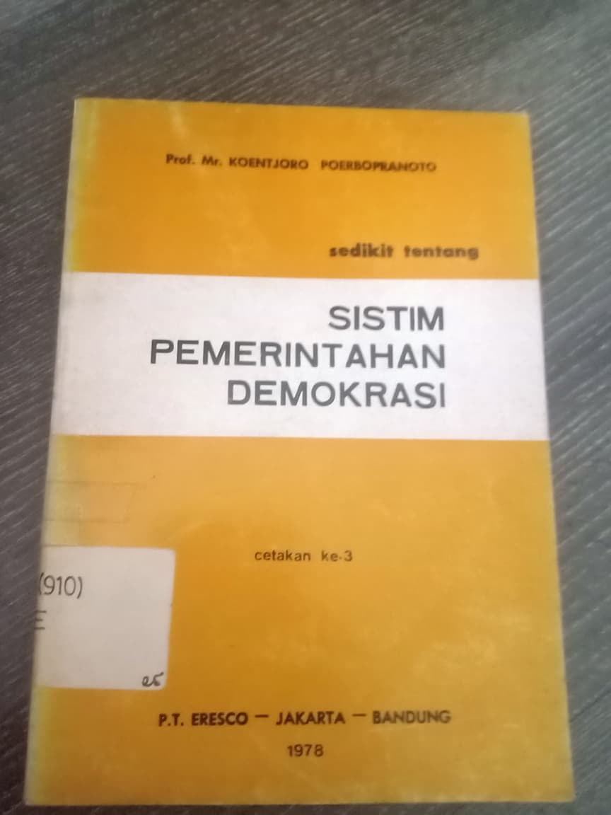 Cover Sistim Pemerintahakan Demokrasi