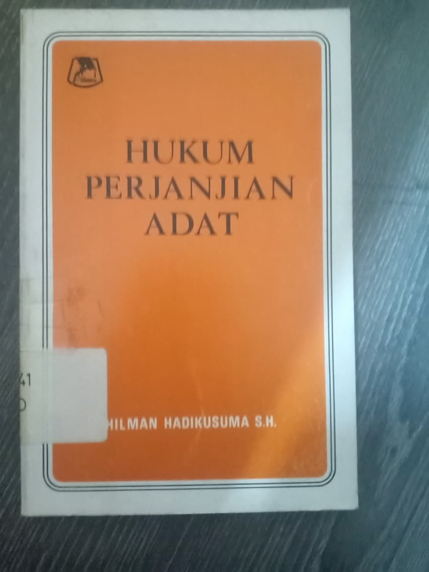 Cover Hukum Perjanjian Adat