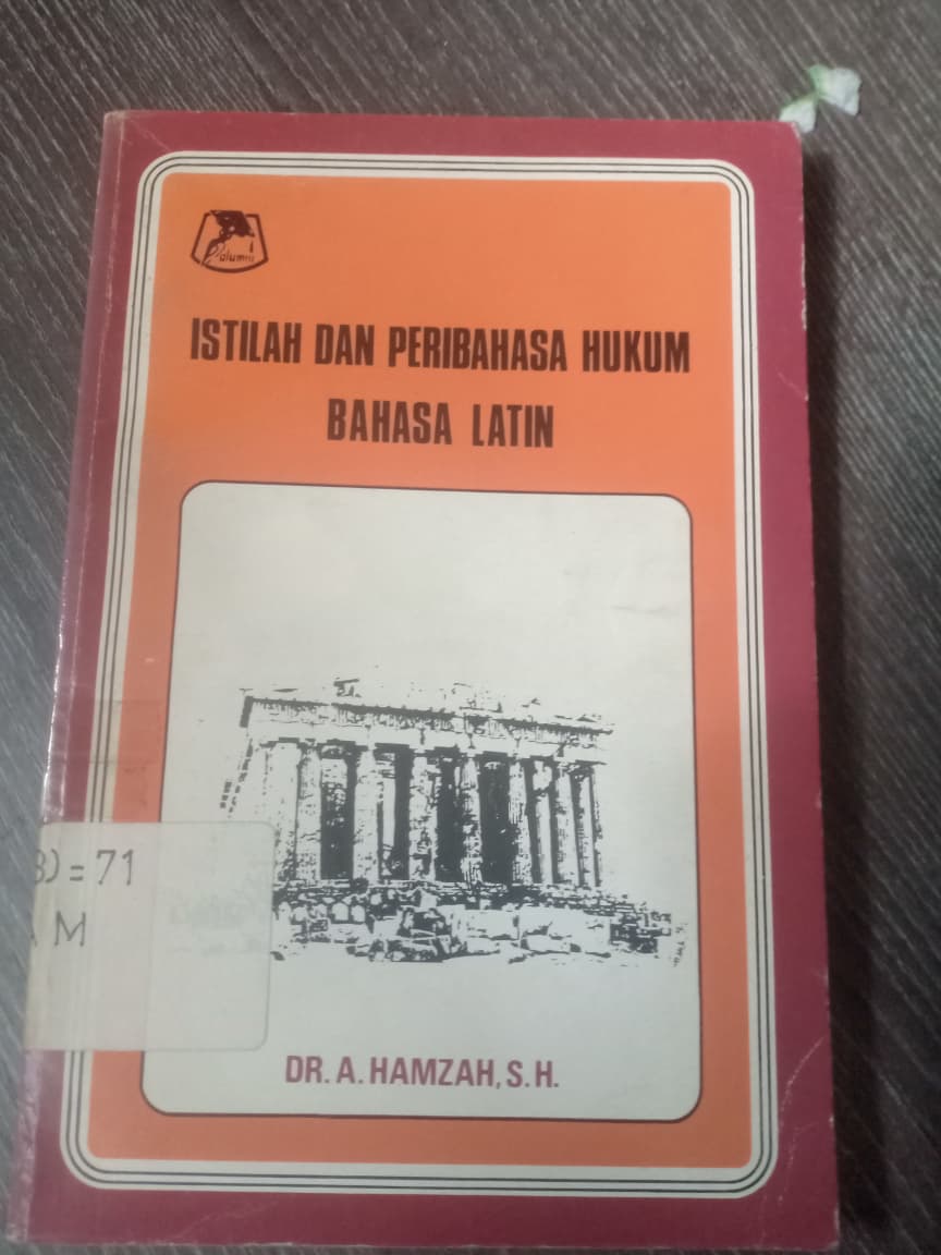 Cover Istilah Dan Peribahasa Hukum Bahasa Latin