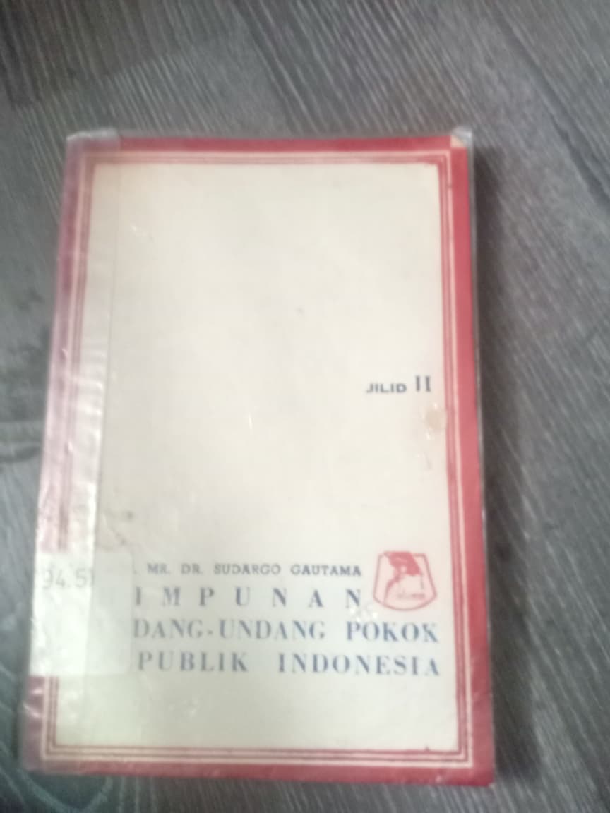 Cover Himpunan Undang-undang Pokok Republik Indonesia