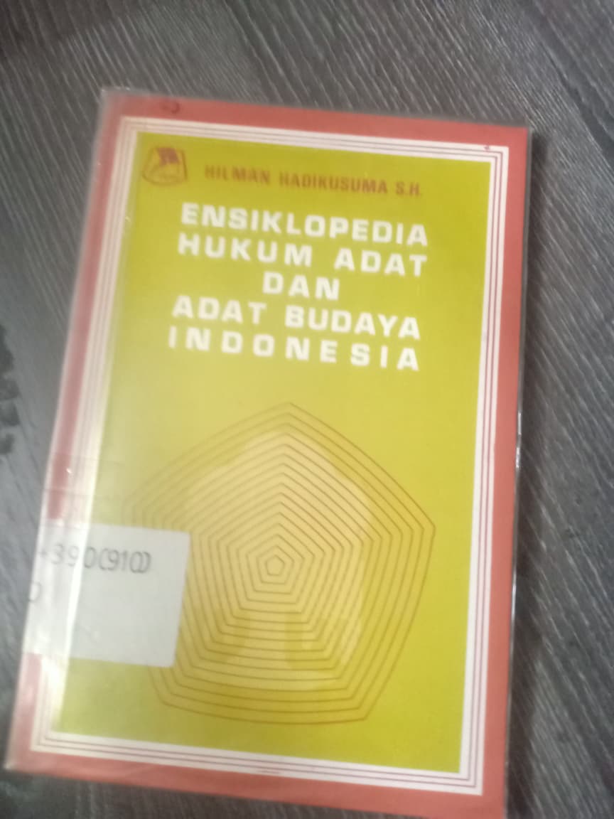 Cover Ensiklopedia Hukum Adat Dan Adat Budaya Indonesia