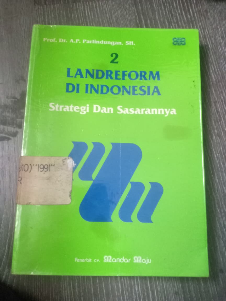 Cover Landreform Di Indonesia Strategi Dan Sasaranya