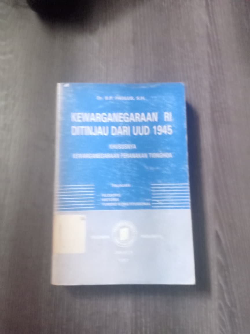 Cover Kewarganegaraaan RI Ditinjau Dari UUD 1945