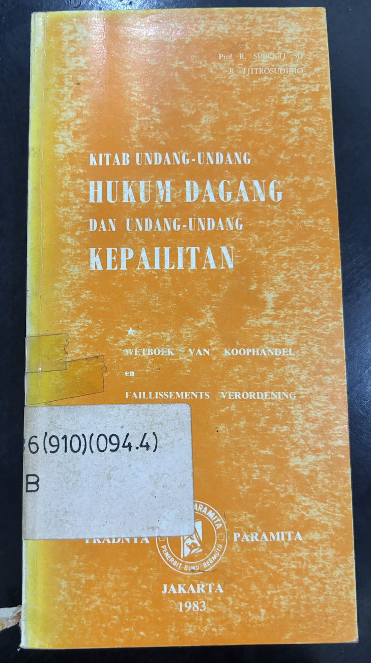 Cover Kitab Undang-Undang Hukum Dagang dan Undang-Undang Kepailitan
