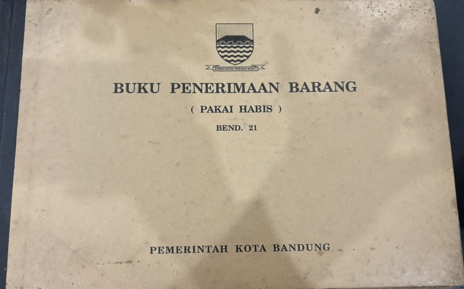 Cover Buku Penerimaan Barang (Pakai Habis) Bend. 21