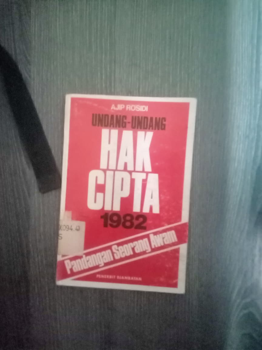 Cover Undang-undang Hak Cipta 1982