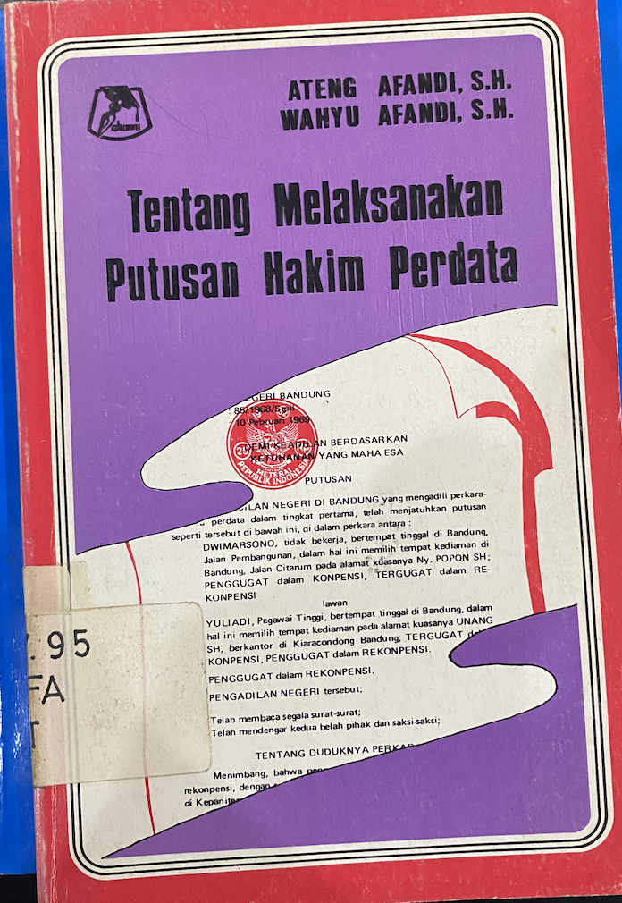 Cover Tentang Melaksanakan Putusan Hakim Perdata