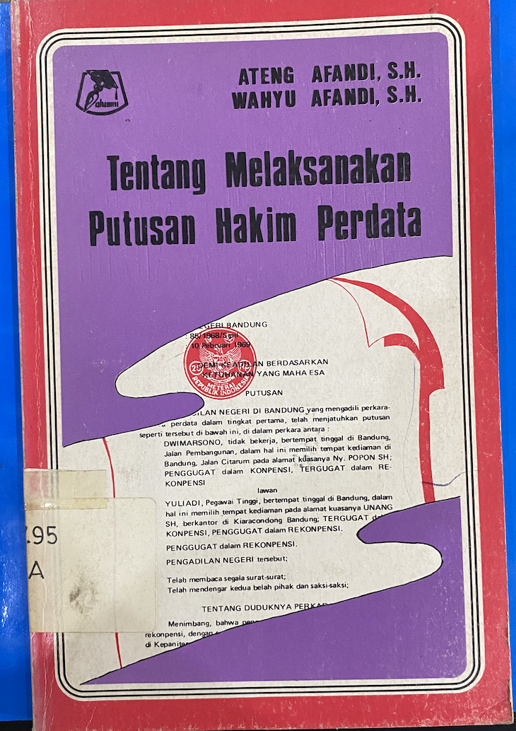 Cover Tentang Melaksanakan Putusan Hakim Perdata
