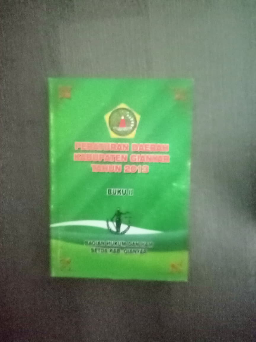 Cover Peraturan Daerah Kabupaten Gianyar Tahun 2013 Buku II