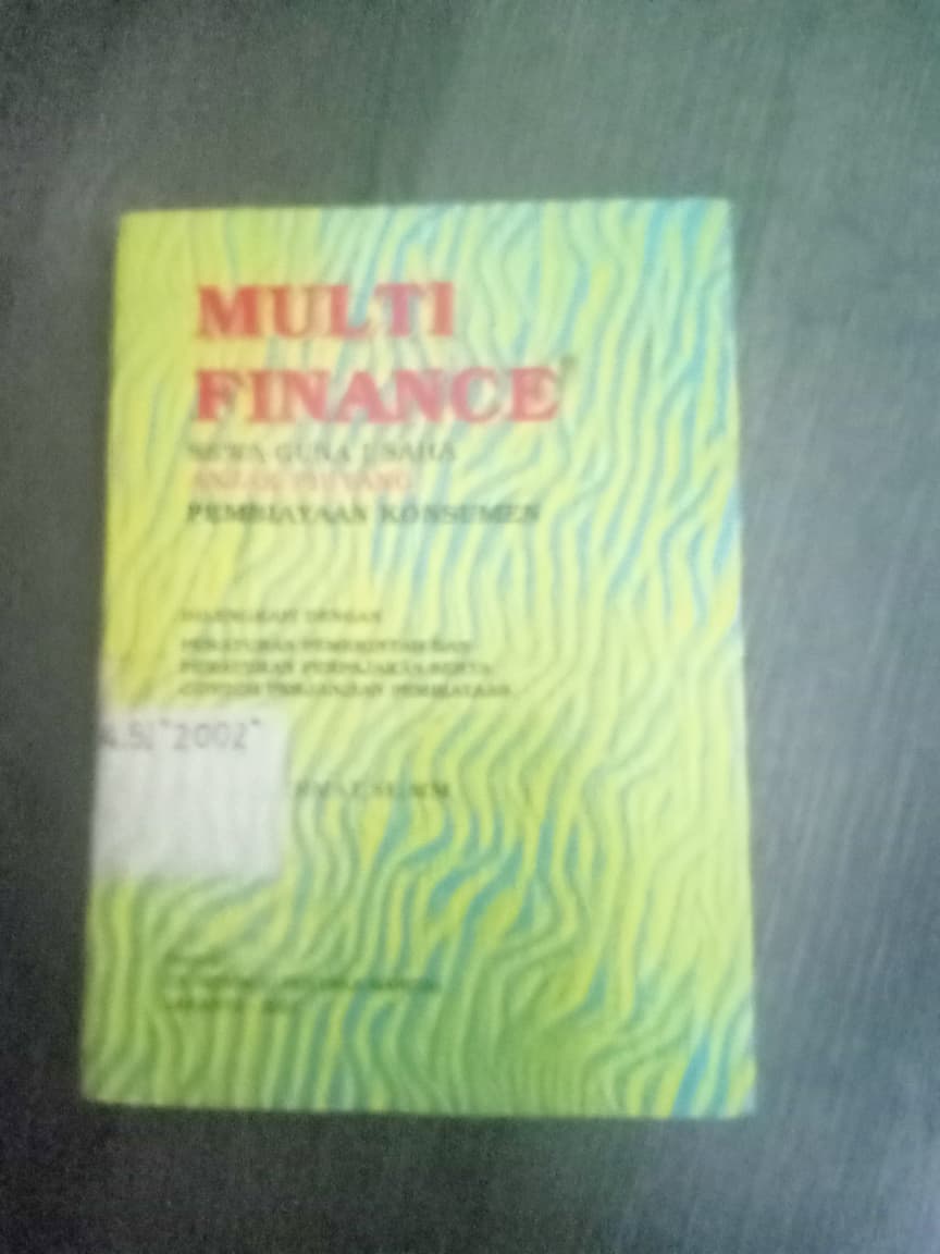 Cover Multi Finance Sewa Guna Anjak Piutang Pembiayaan Konsumen