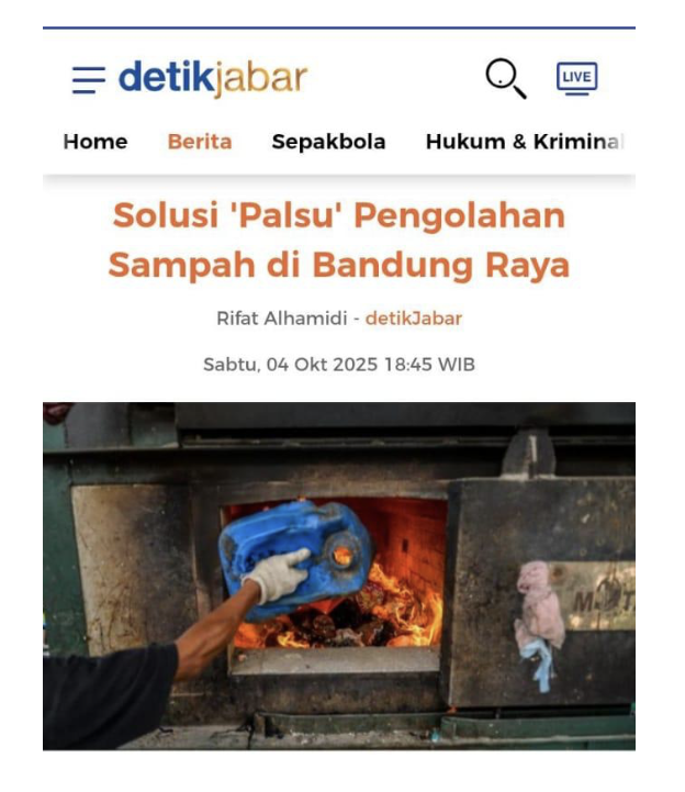 Cover Solusi 'Palsu' Pengelolaan Sampah di Bandung Raya