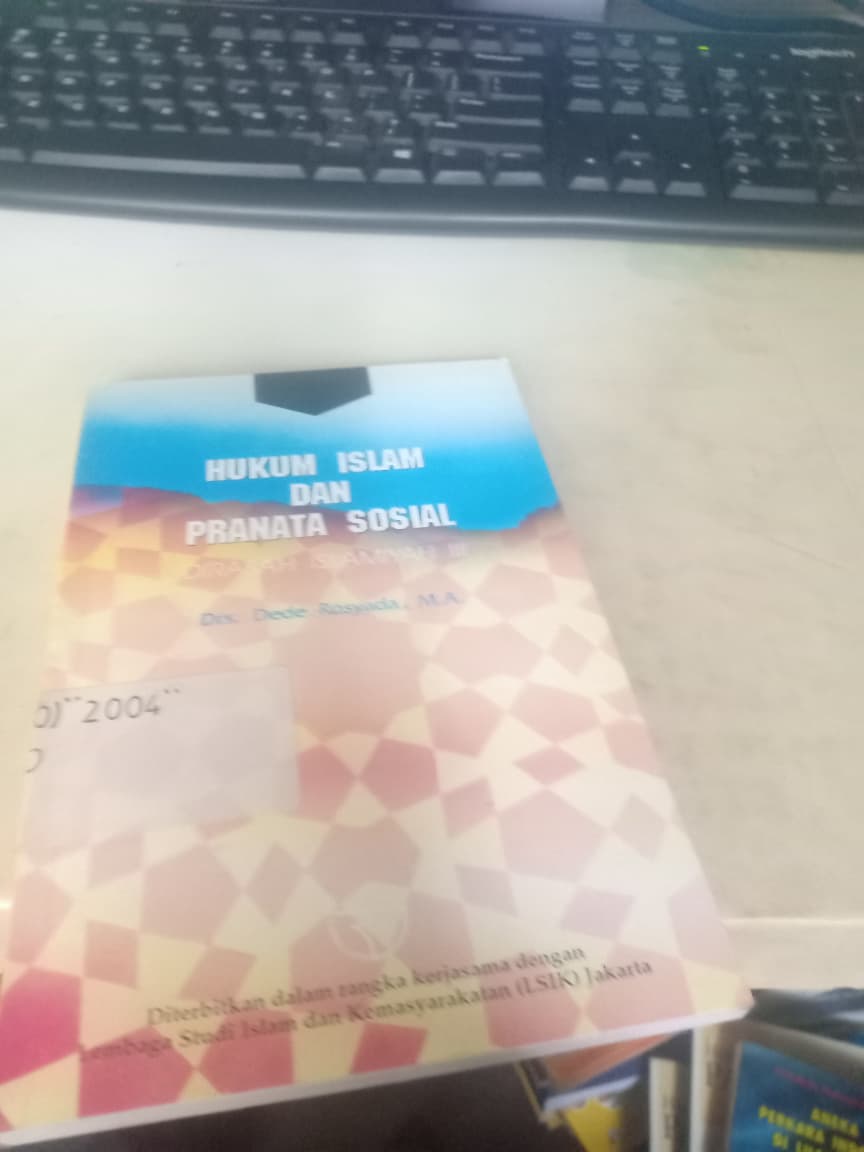 Cover Hukum Islam Dan Pranata Sosial