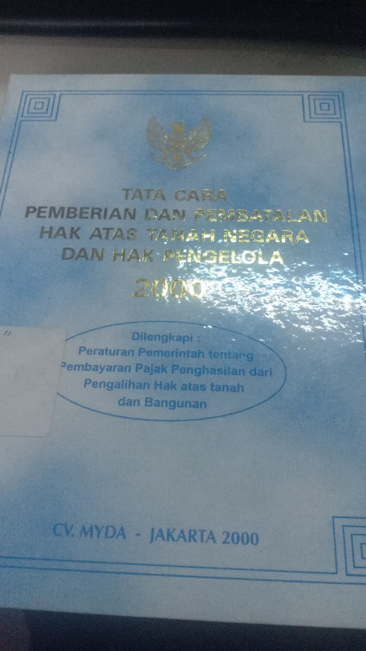 Cover Tata Cara Pemberian Dan Pembatalan Hak Atas Tanah Negara Dan Hak Pengelola