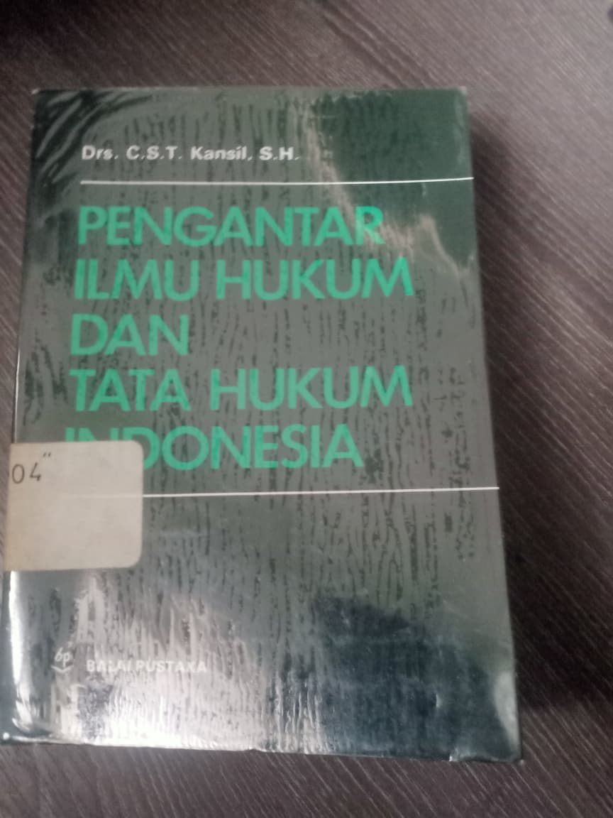 Cover Pengantar Ilmu Hukum Dan Tata Hukum Indonesia
