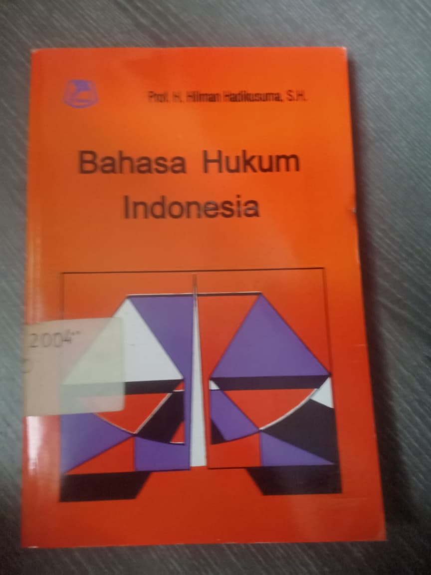 Cover Bahasa Hukum Indonesia