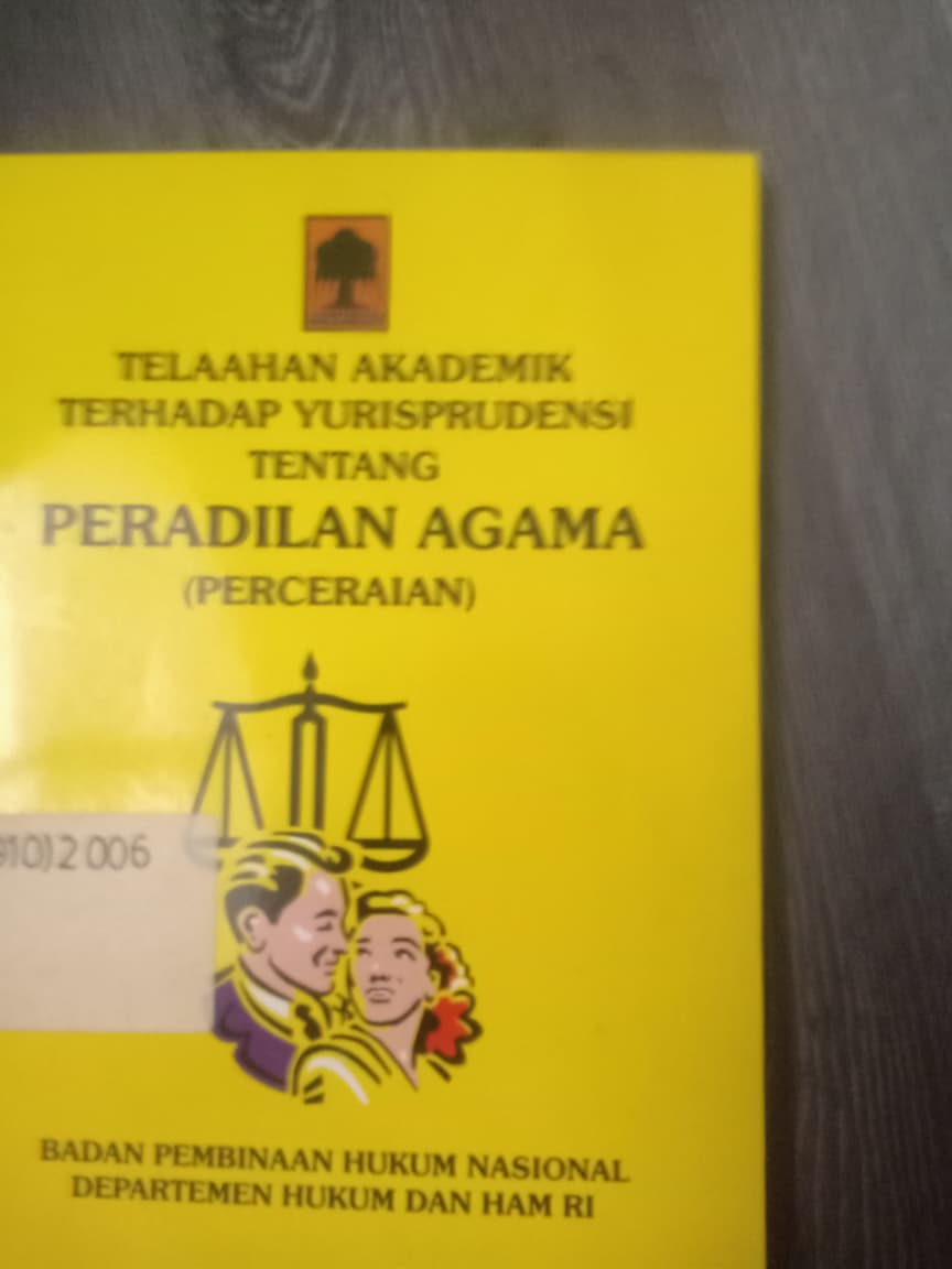 Cover Telaahan Akademik Hukum Tentang Peradilan Agama (Perceraian)