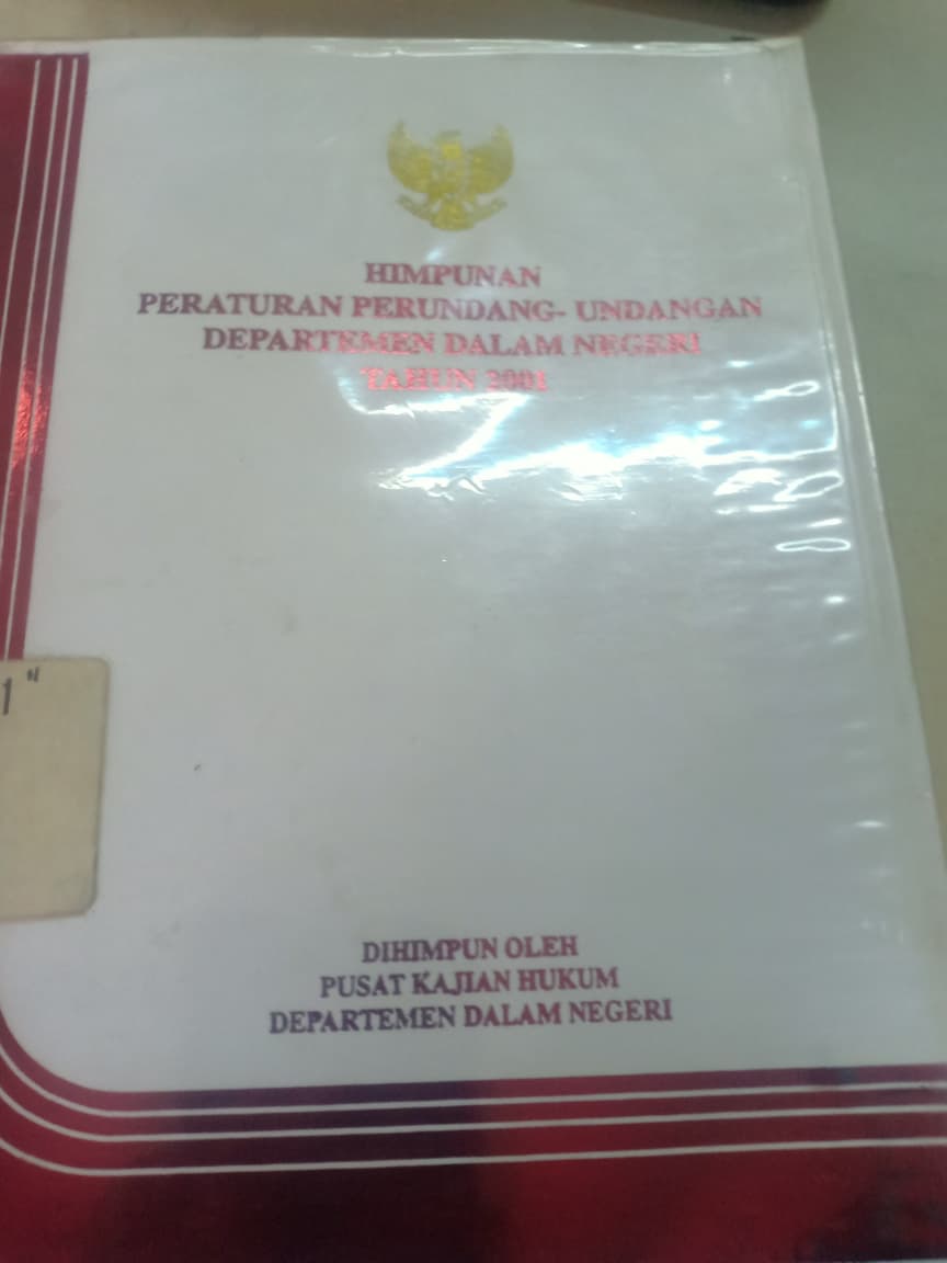 Cover Himpunan Peraturan Perundang-undangan Departemen Dalam Negeri Tahun 2001