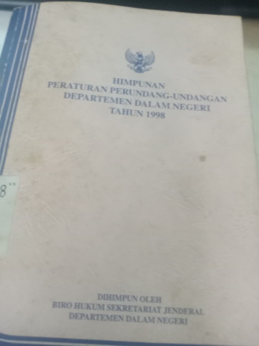 Cover Himpunan Peraturan Perundang-undangan Departemen Dalam Negeri Tahun 1998