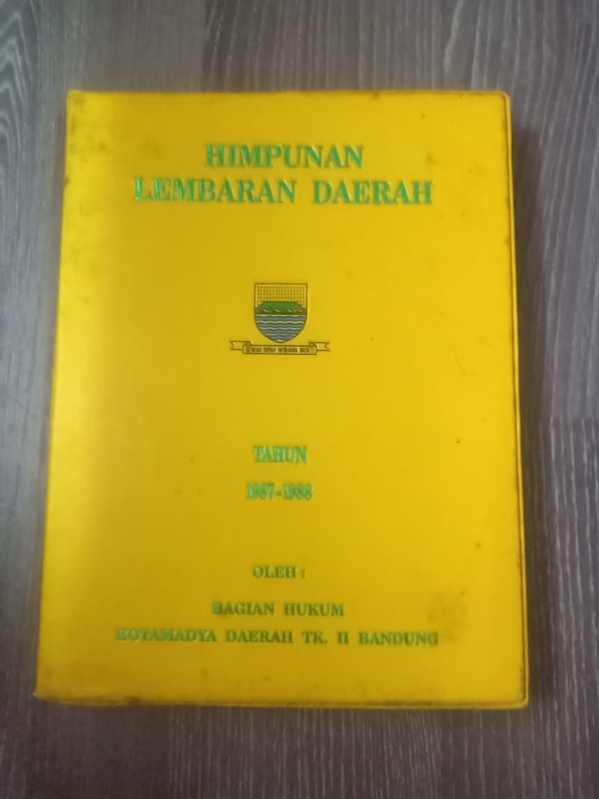 Cover Himpunan Lembar Daerah Tahun 1987-1988