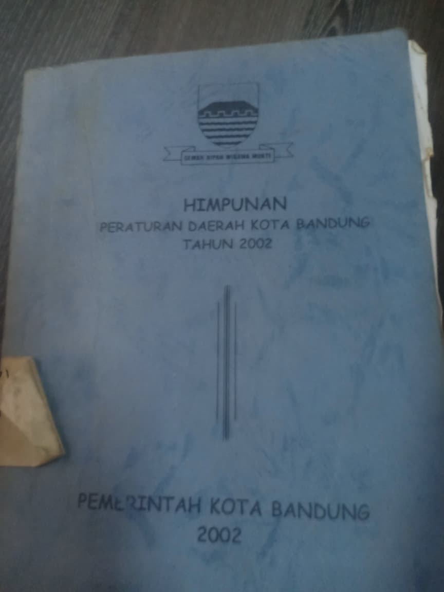 Cover Himpunan Peraturan Daerah Kota Bandung Tahun 2002