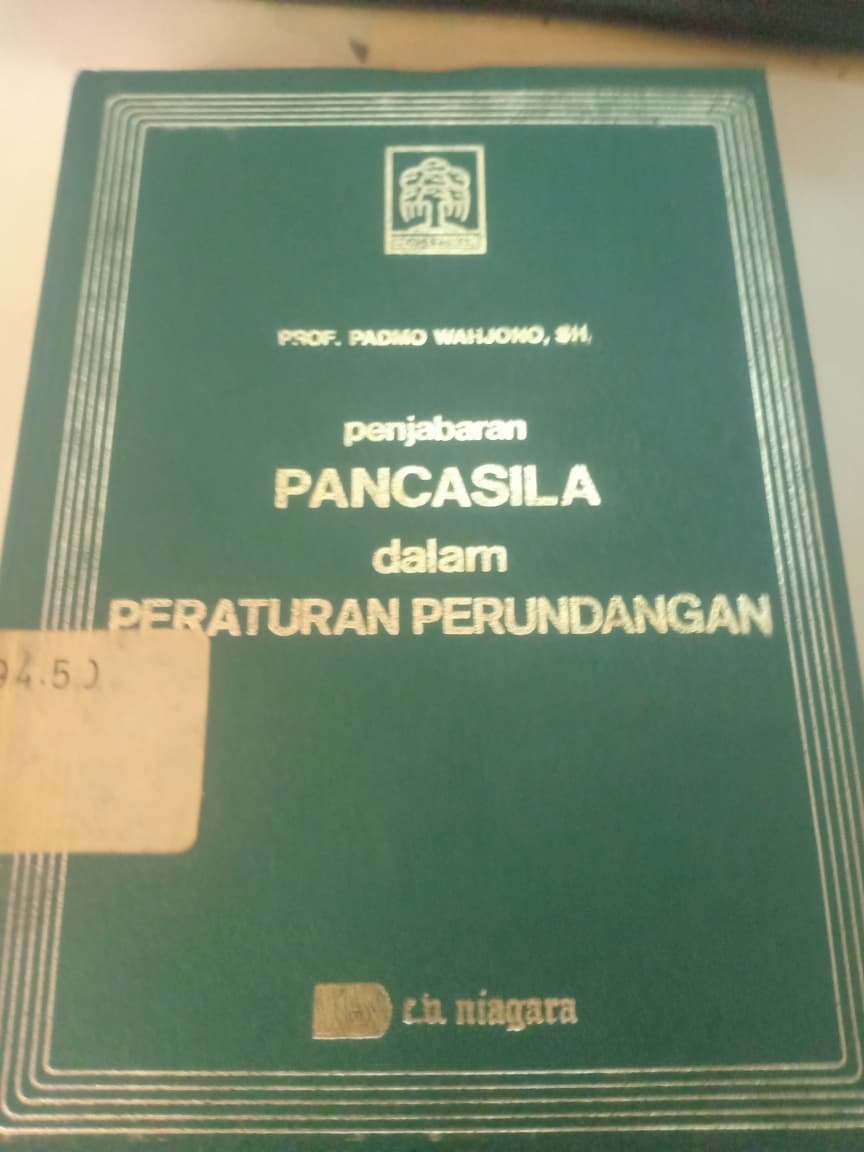 Cover Penjabaran Pancasila Dalam Peraturan Perundangan