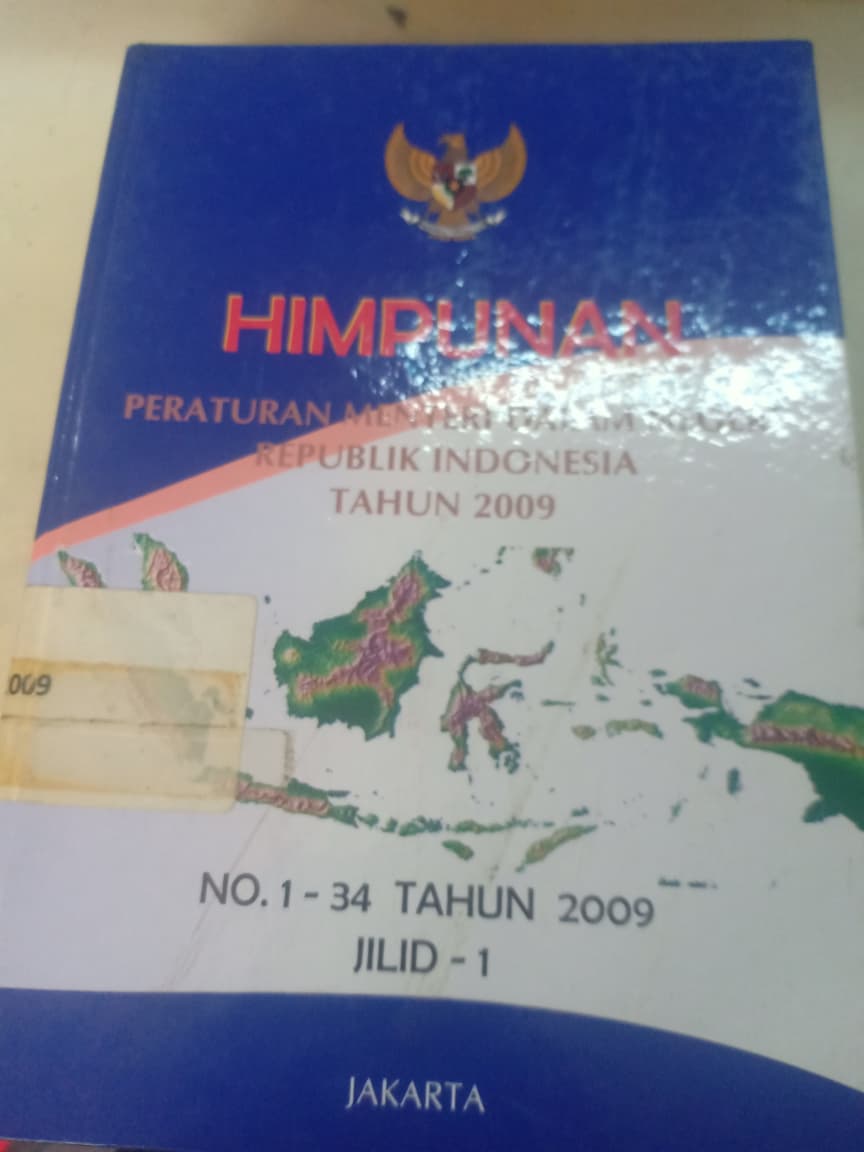 Cover Himpunan Peraturan Menteri Dalam Negeri Republik Indonesia Tahun 2009