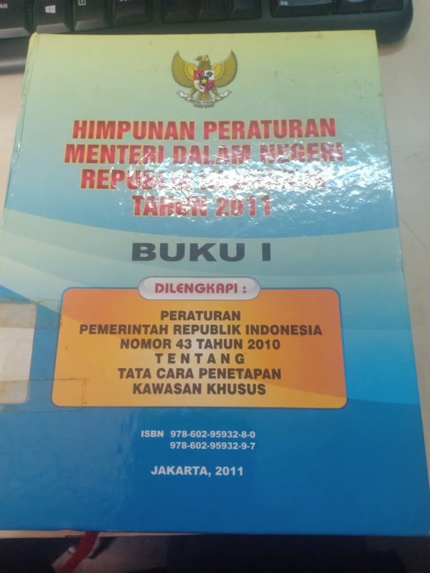 Cover Himpunan Peraturan Menteri Dalam Negeri Republik Indonesia Tahun 2011 Buku I