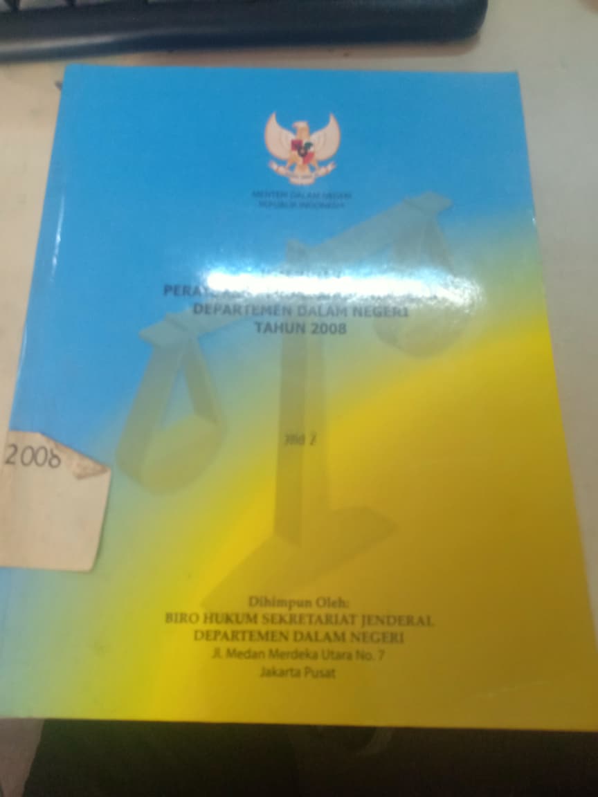 Cover Himpunan Peraturan Perundang-undangan Departemen Dalam Negeri  Tahun 2008 Jilid 1